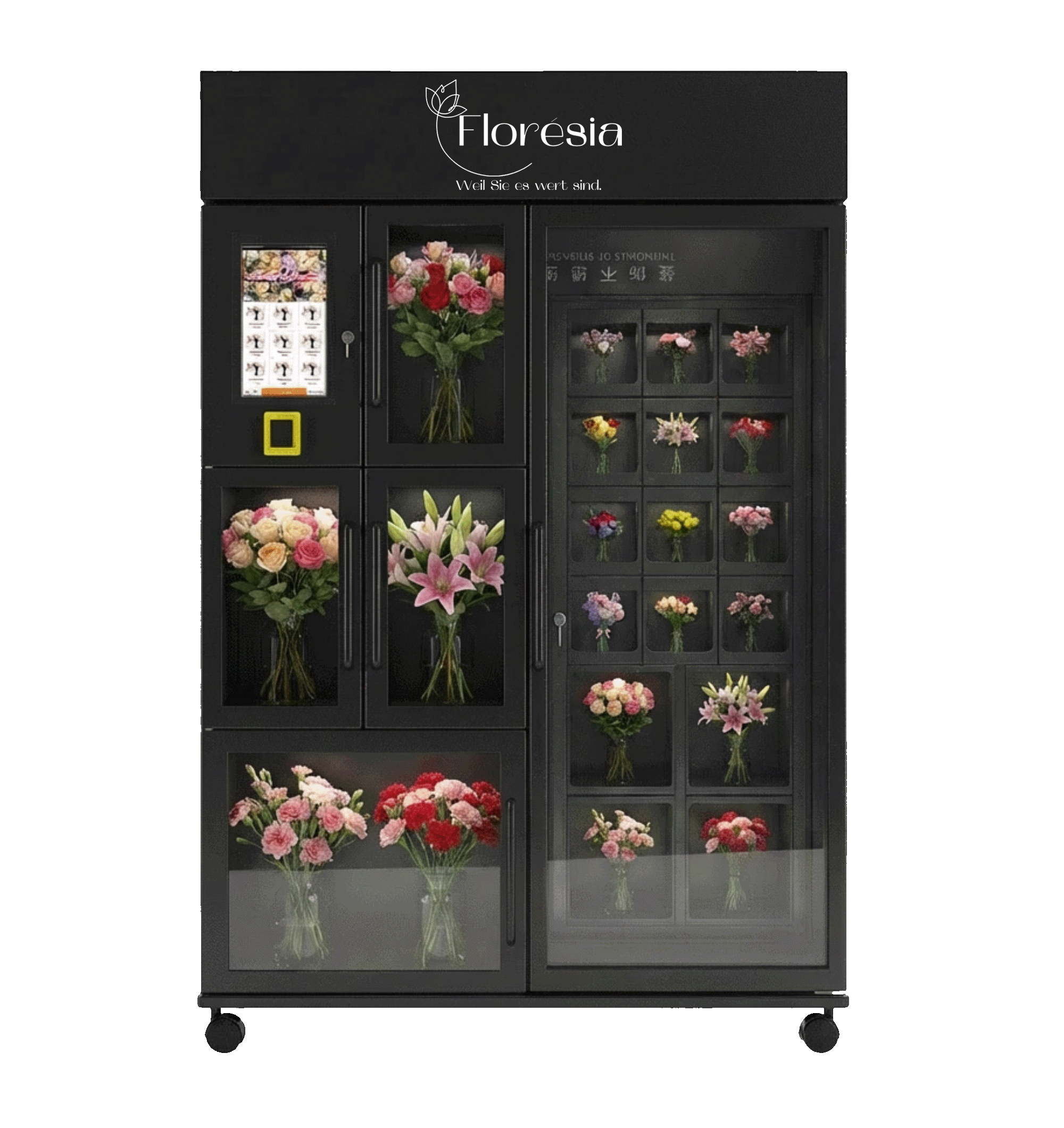 Florésia COMPACT 20-Fächer Blumenautomat Schwarz Indoor – Floresia