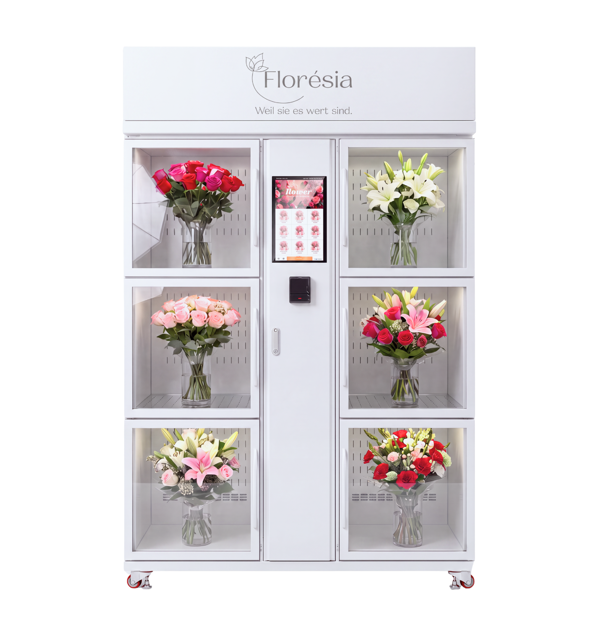 Floresia SIMPLE ONE 6-Fächer Blumenautomat Weiß Indoor