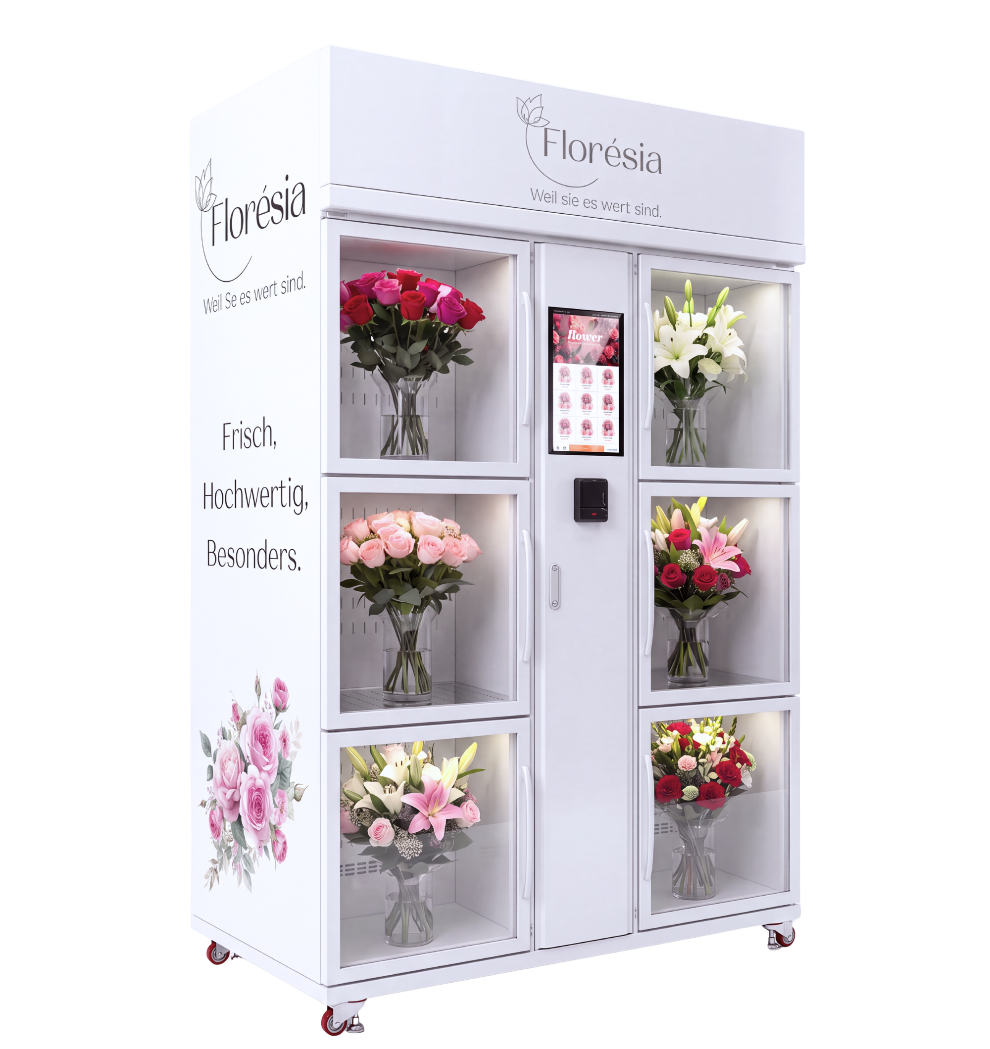 Floresia SIMPLE ONE 6-Fächer Blumenautomat Weiß Indoor