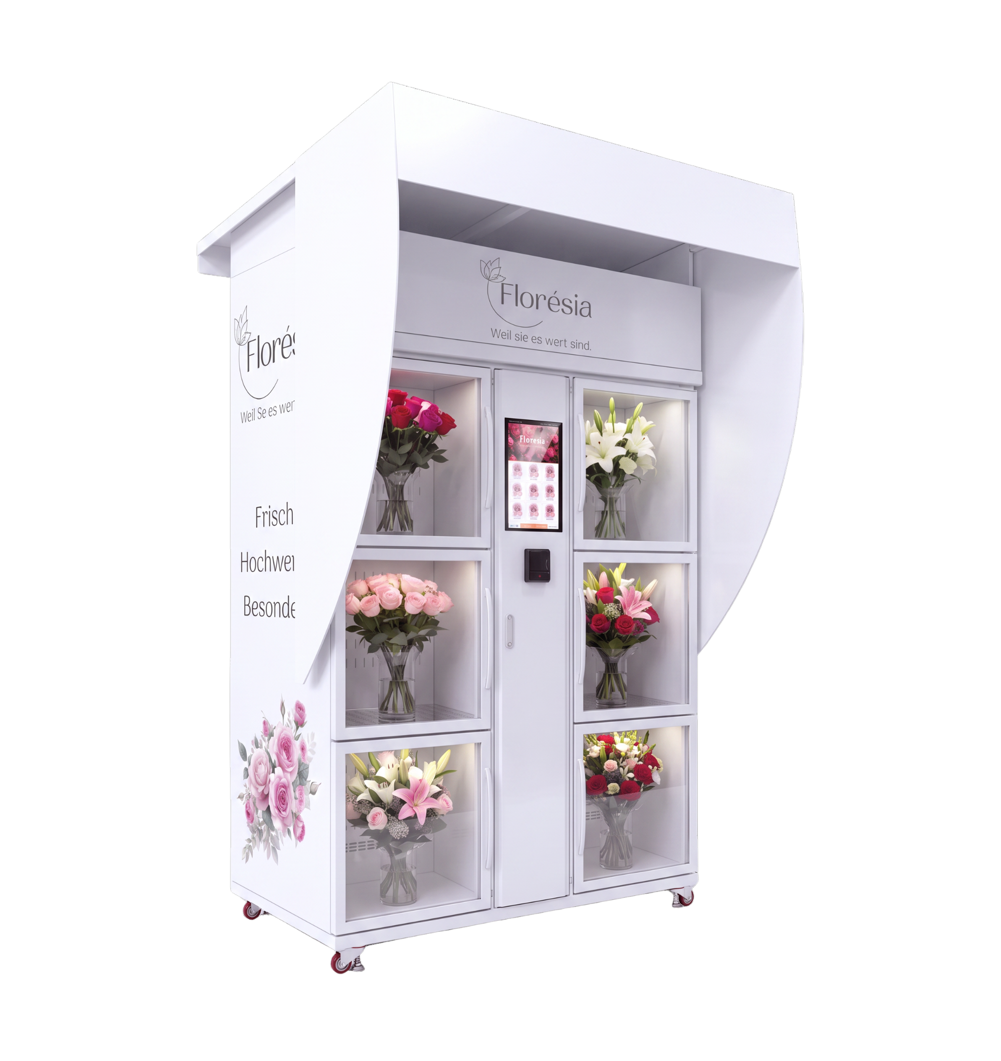 Floresia SIMPLE ONE 6-Fächer Blumenautomat Weiß Outdoor